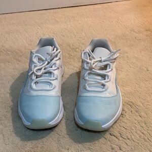 Jordan Women's White and Light Blue Sneakers